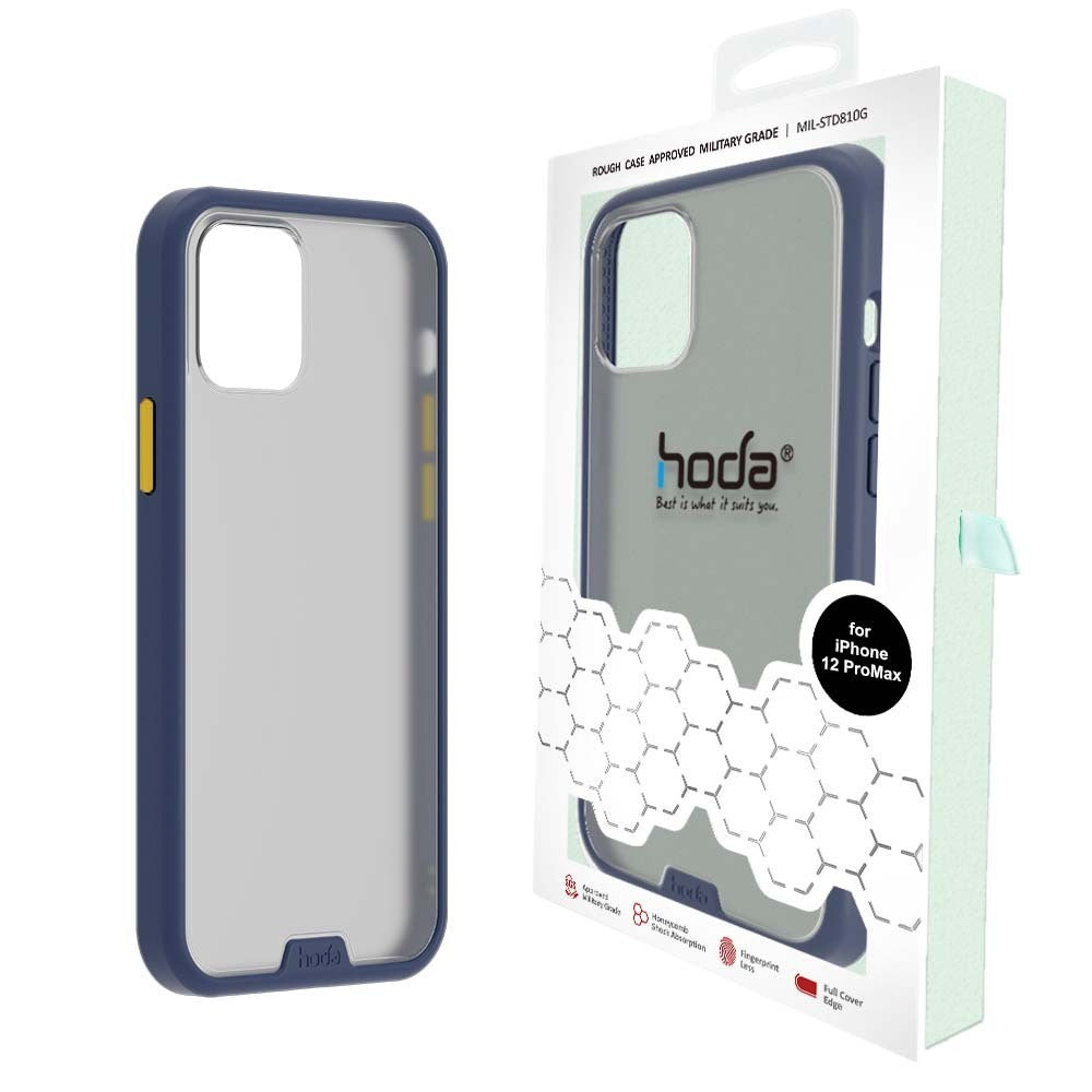 Hoda iPhone 12 Pro Max Military Standard Rough Case, Dark Blue