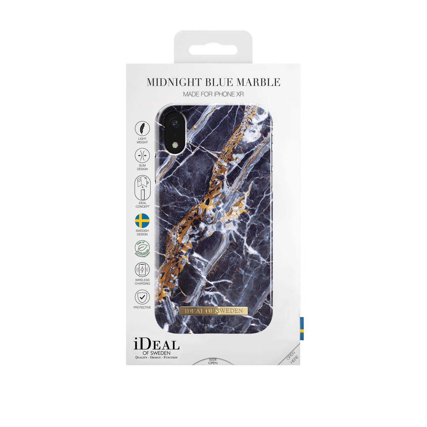 iDeal Of Sweden iPhone XR Fashion Case A/W 17-18, Midnight Blue Marble