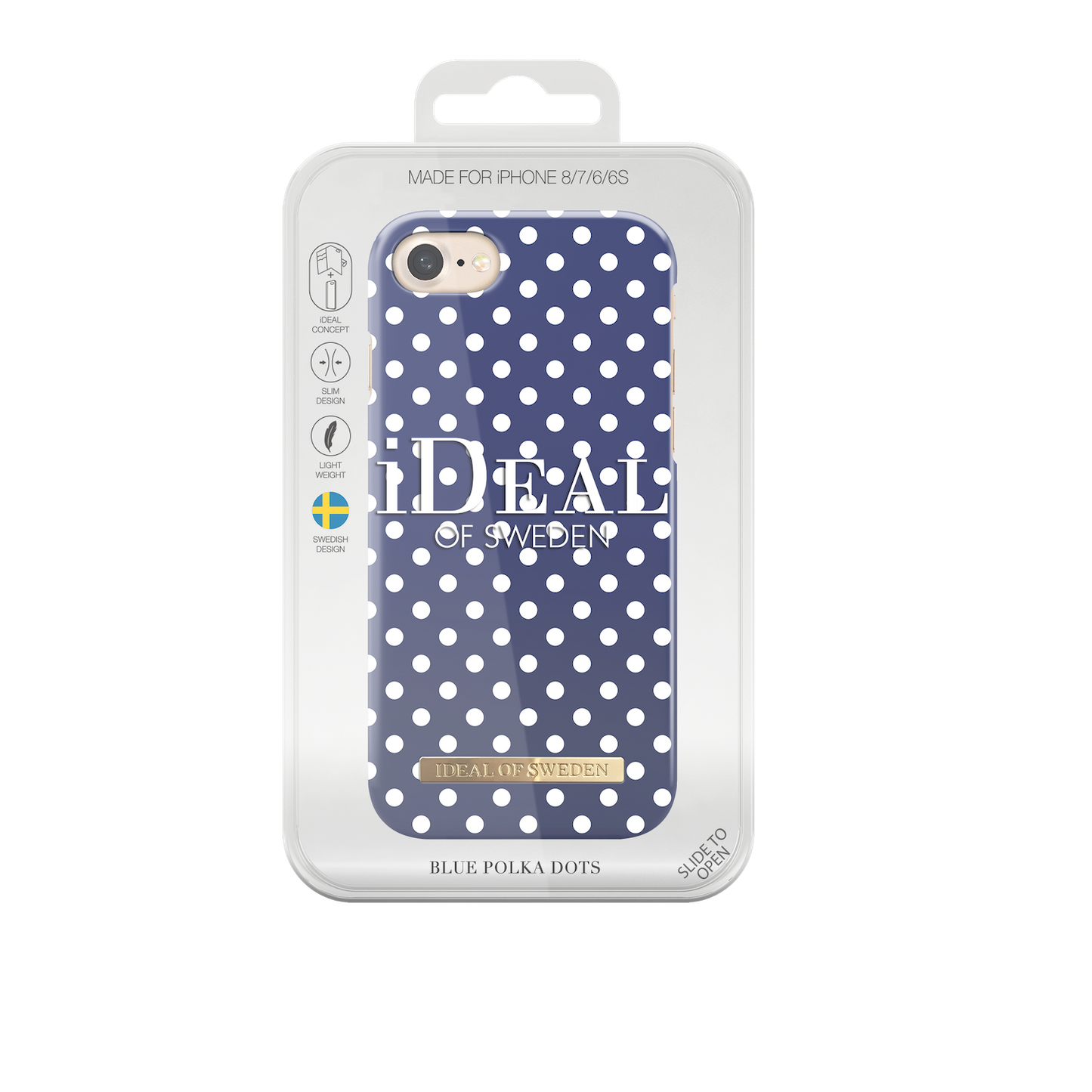 iDeal Of Sweden iPhone 7 Fashion Case S/S 2017, Blue Polka Dots