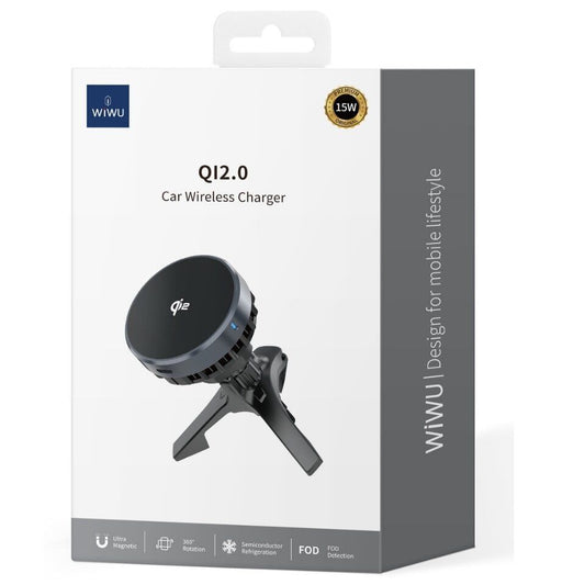 WiWU CH319 qi2 Wireless Car Charger, Black