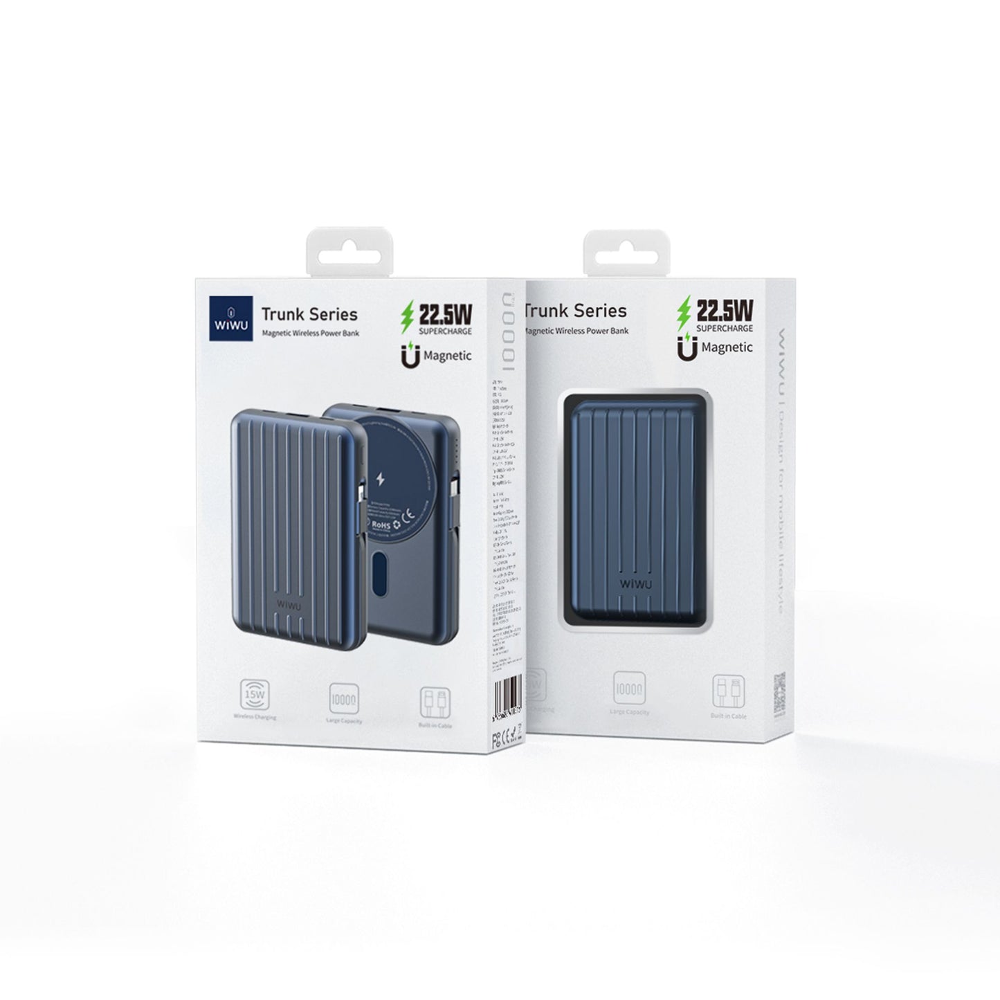 WiWU PP03 Trunk Magnetic Power Bank 10000mAh, Silver