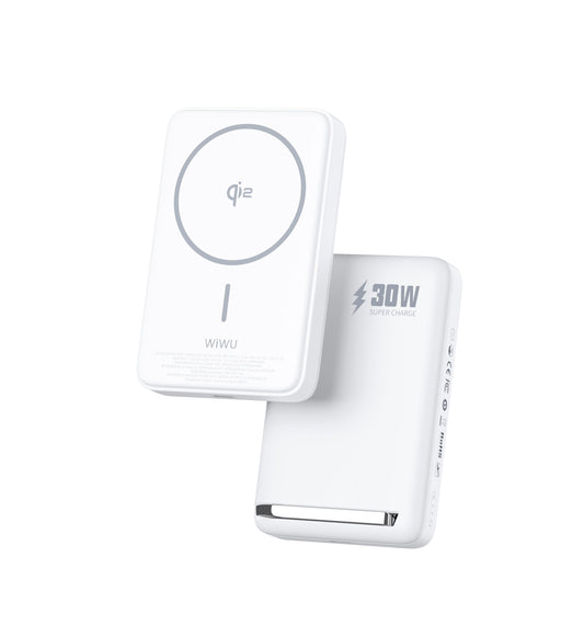 WiWU P031 Magnetic Power Bank 10000mAh, White