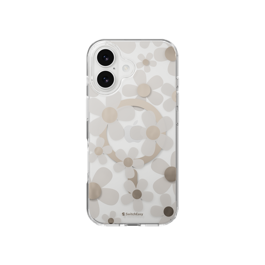 The Digital Gadgets (Terminal 2) – Phone Cases – SwitchEasy iPhone 17 Fleur M 3D Patterned Protective Case, Golden Gray