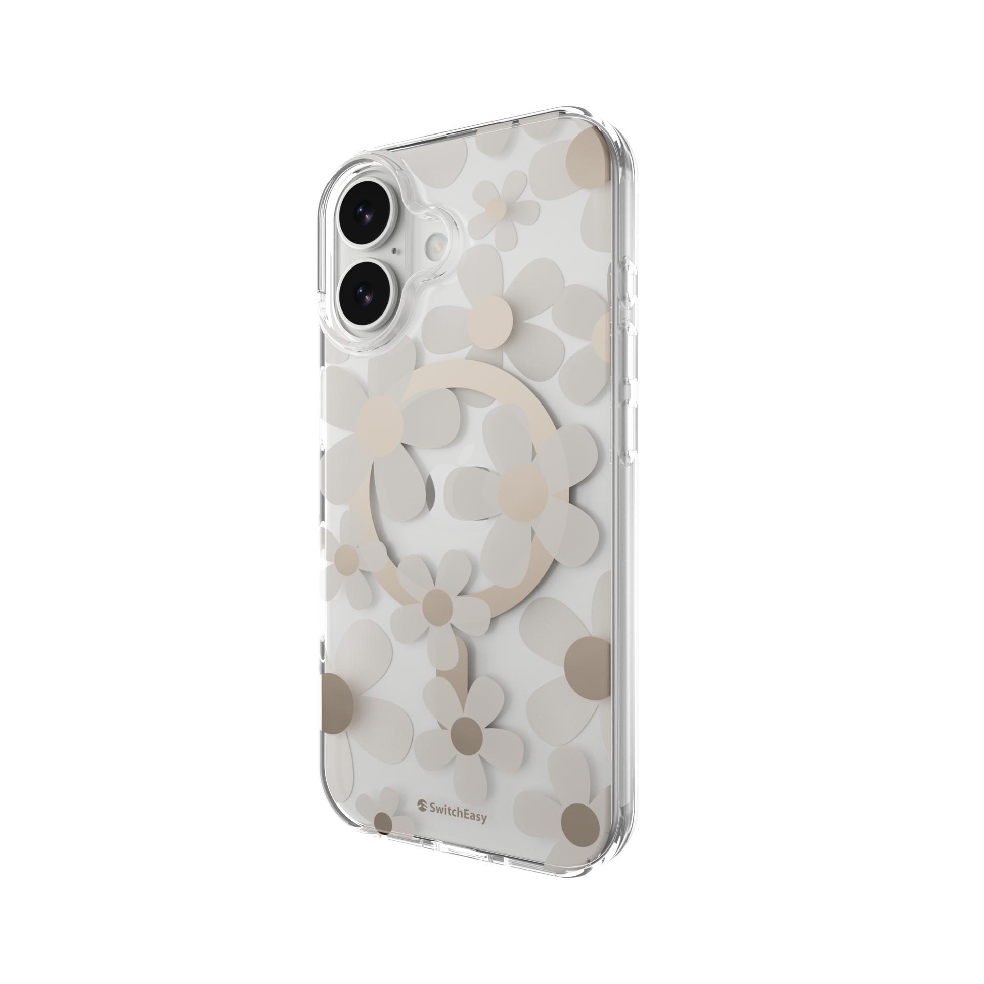 The Digital Gadgets (Terminal 2) – Phone Cases – SwitchEasy iPhone 17 Fleur M 3D Patterned Protective Case, Golden Gray