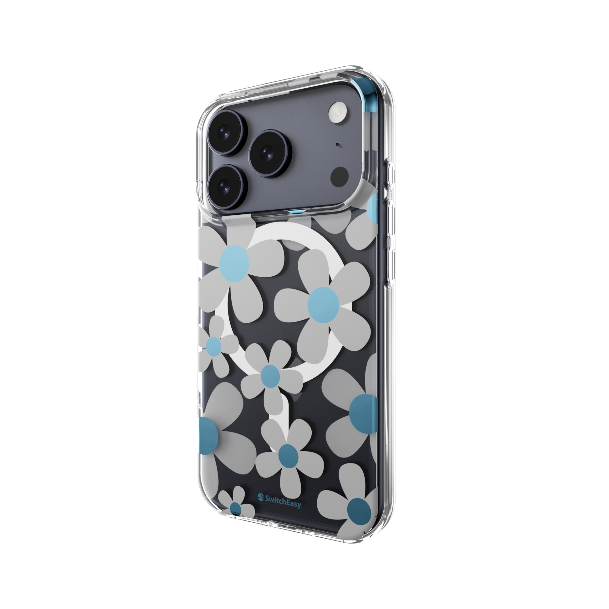 The Digital Gadgets (Terminal 2) – Phone Cases – SwitchEasy iPhone 17 Pro Fleur M 3D Patterned Protective Case, Blue Gr…