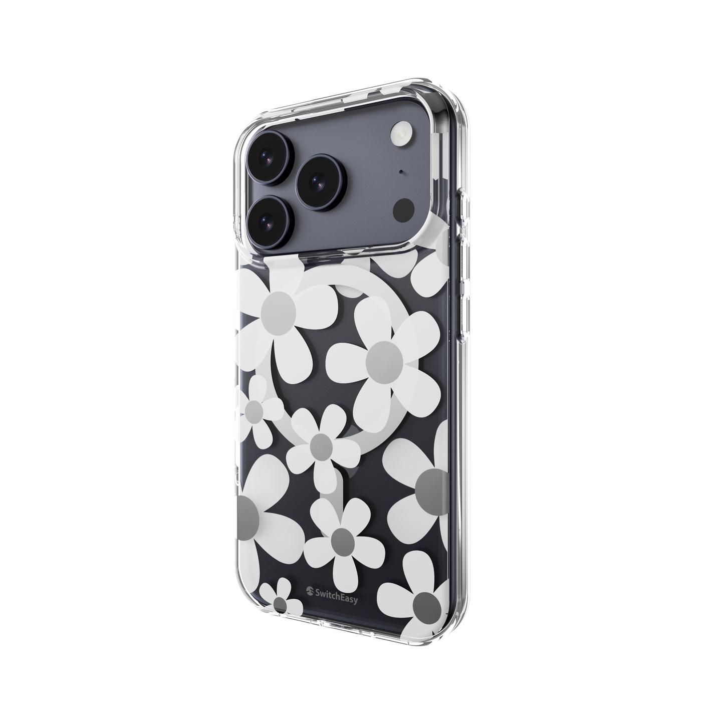 The Digital Gadgets (Terminal 2) – Phone Cases – SwitchEasy iPhone 17 Pro Fleur M 3D Patterned Protective Case, White
