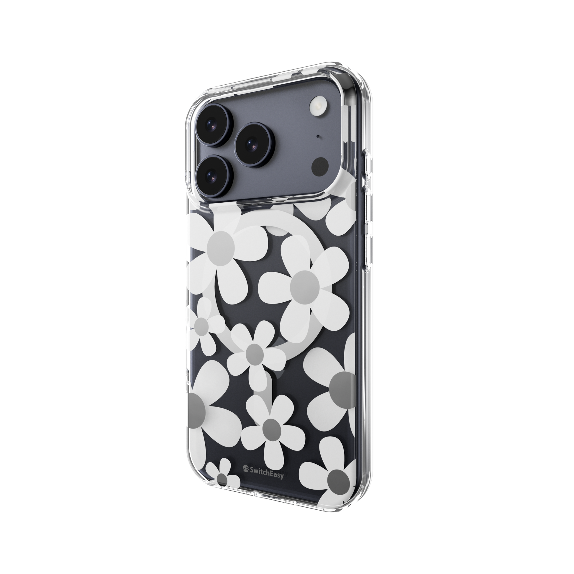 The Digital Gadgets (Terminal 2) – Phone Cases – SwitchEasy iPhone 17 Pro Fleur M 3D Patterned Protective Case, White